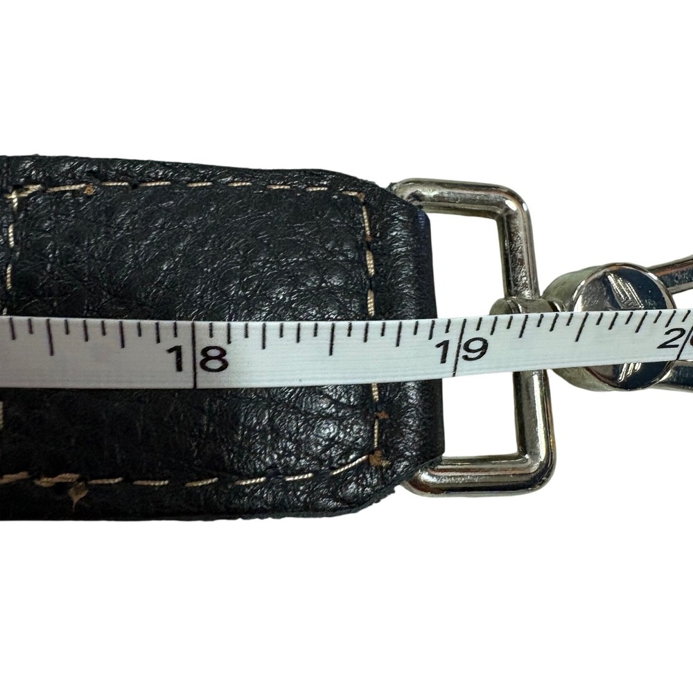 Consuela Handbag Strap Women OS Black Excellent Pebbled Leather Silver Hardware - Picture 7 of 7